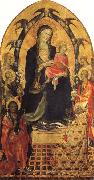Gherardo Starnina Madonna and Child with SS.John the Baptist and Nicholas and Four Angels oil painting on canvas